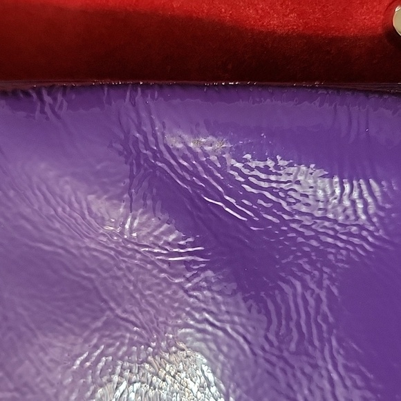 Patent leather Purple Crossbody Purse w/ Gold Hardware Cole Haan EUC - Picture 16 of 16